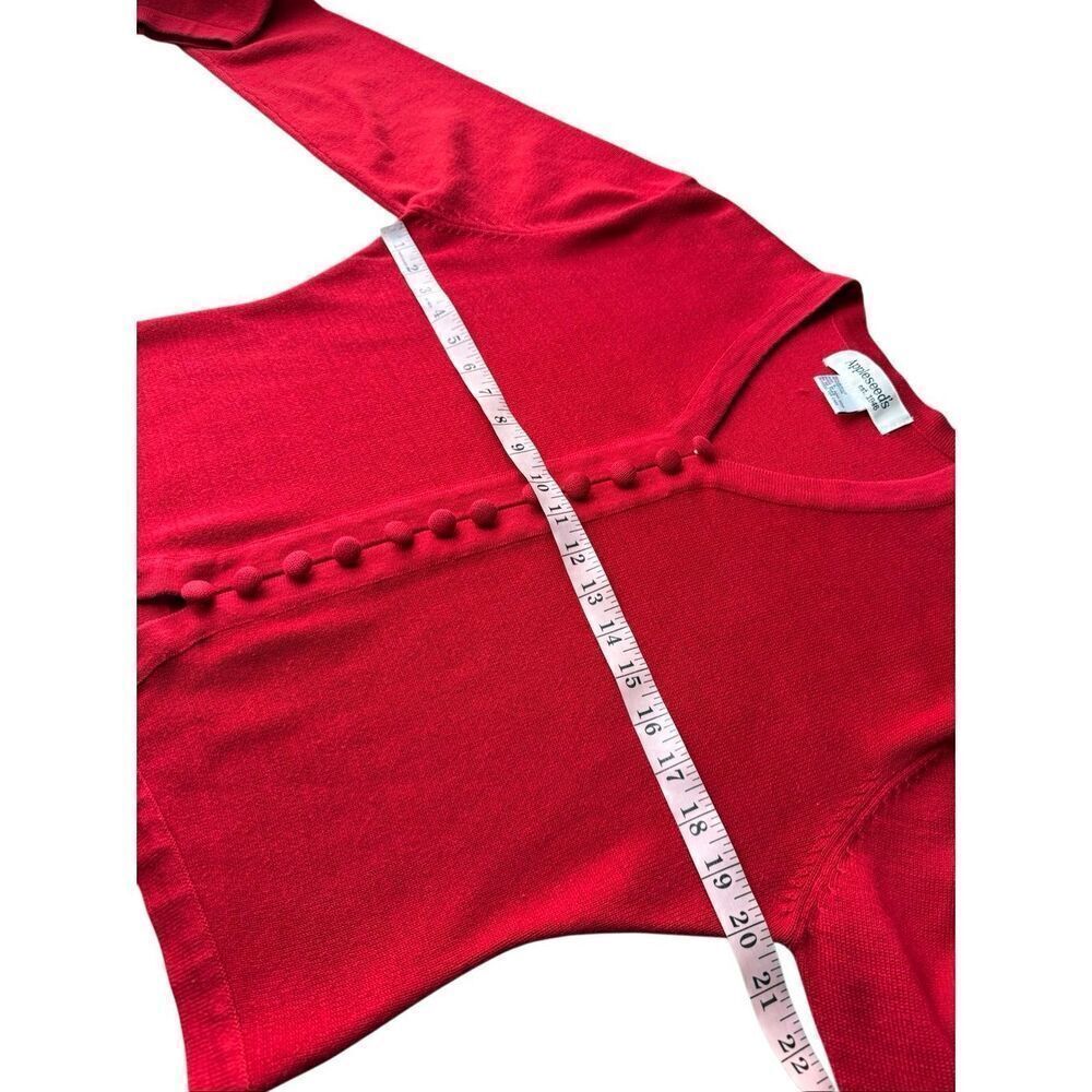 Vintage Appleseed’s Red V-neck Sweater Size L - Picture 6 of 8